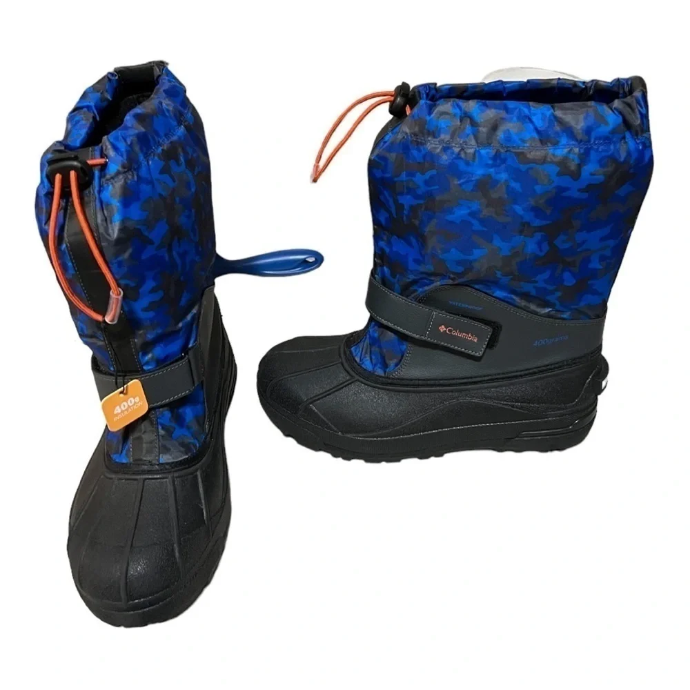 Columbia Kids Powderbug Forty Print Winter Boots Waterproof